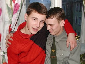 Cute-looking cop makes out with his high school buddy