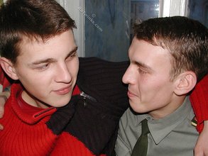 Cute-looking cop makes out with his high school buddy