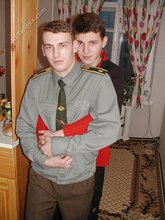 Cute-looking cop makes out with his high school buddy