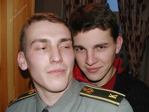 Cute-looking cop makes out with his high school buddy