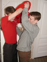 Cute-looking cop makes out with his high school buddy