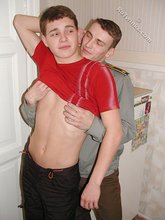 Cute-looking cop makes out with his high school buddy