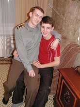 Cute-looking cop makes out with his high school buddy