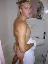 Hairy cock twink showering completely naked on cam