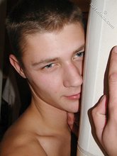 Beautiful twink with a hairy cock whips it out for you