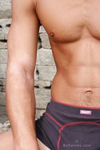 Undies-wearing twink finally shows off his pale ass