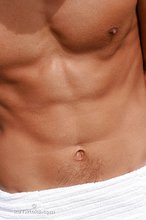 Shredded twink slowly putting his clothes back on