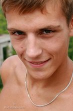 Shredded twink slowly putting his clothes back on