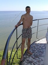 Hairy cock twink boy posing half-naked outdoors
