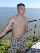 Hairy cock twink boy posing half-naked outdoors
