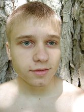 Hairy cock twink boy posing half-naked outdoors