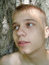 Hairy cock twink boy posing half-naked outdoors