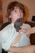 Pretty-looking long-haired twink gets face-fucked