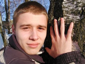 Pasty twink boy posing outdoors in his winter coat
