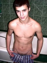 Hairy cock brunette twink shows off his manhood