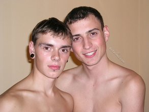 Beautiful and cheerful twink sucking his boyfriend's cock