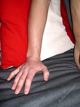 Hairy cock twink shows that naked body to the viewer