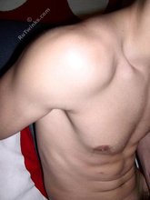 Hairy cock twink shows that naked body to the viewer