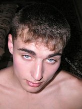 Blue-eyed and big-dicked twink stroking that cock