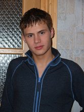 Baggy jeans teen twink undressing next to a door