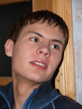 Baggy jeans teen twink undressing next to a door