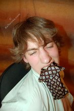 Long-haired twink gets leashed and brutally drilled