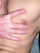 Hairy cock twink showing off his flexibility on the floor