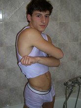 One-twink wet t-shirt contest in the shower, HQ pics