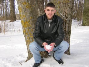 Blue-eyed brunette twink has mastered the slav squat