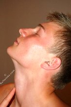 Beautiful blonde twink gives a sneak peak at his cock