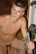 Blond-haired twink is proud to have shaved armpits
