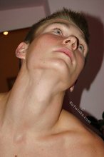 Blond-haired twink is proud to have shaved armpits