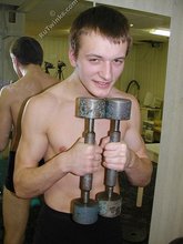 Six-pack twink stud working out and showing off