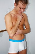 White undies twink showing his ass on camera