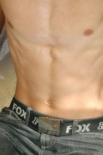 Blond-haired albino twink shows his soles and more