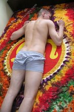 Blond-haired twink and his hairy little cock
