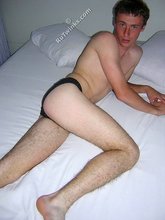 Nerdy dude with sexy pubes gets naked on camera