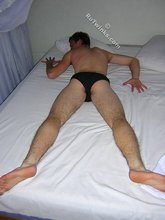 Nerdy dude with sexy pubes gets naked on camera