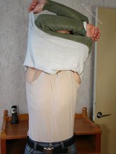 Dark-haired dude takes off his wife-beater on camera