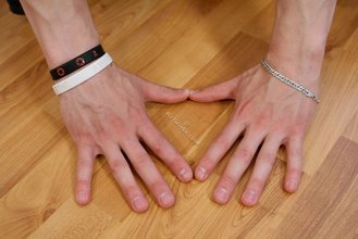 Black undies twink posing on all fours on the floor