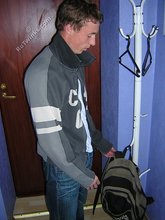 Nerdy teen twink gets home and does nothing