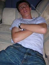Nerdy teen twink gets home and does nothing