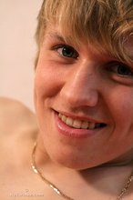 Blond-haired beauty revealing his meaty dong for you