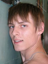 Blond-haired twink and his most favorite wall