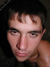 Hairy cock hottie showing off his ass and abs