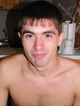 Playful twink drinking tea and showing his hairy ass