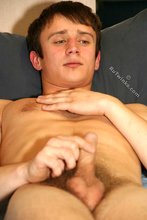 Incredible-looking twink boy stroking that cock of his