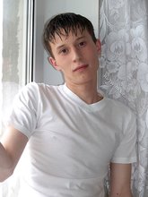 Cocky-looking brunette twink and his meaty cock/soles