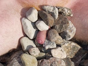 Rock hard redheaded dude fucking a bunch of rocks