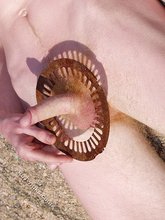 Rock hard redheaded dude fucking a bunch of rocks